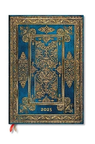 Cover of Blue Luxe (Luxe Design) Grande 12-month Vertical Hardback Dayplanner 2025 (Elastic Band Closure)