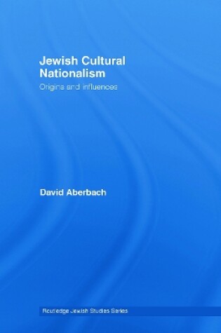 Cover of Jewish Cultural Nationalism