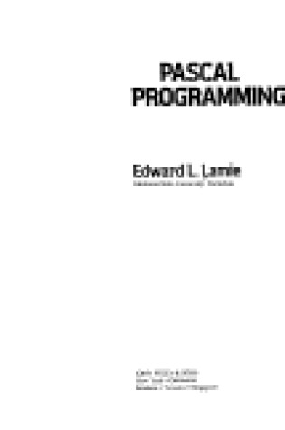 Cover of PASCAL Programming