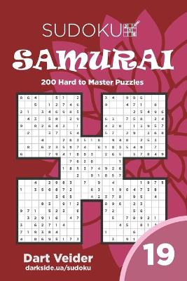 Book cover for Sudoku Samurai - 200 Hard to Master Puzzles 9x9 (Volume 19)