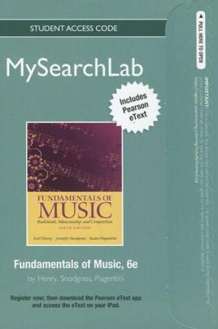 Cover of MySearchLab with Pearson eText -- Standalone Access Card -- for Fundamentals of Music