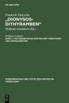 Book cover for Band 1: Textgenetische Edition Der Vorstufen Und Reinschriften. Band 2: Die Dionysos-Dithyramben