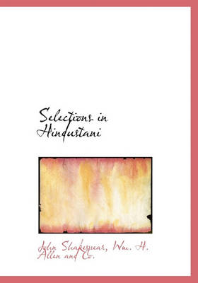 Book cover for Selections in Hindustani