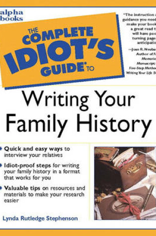 Cover of Complete Idiot's Guide to Writing Your Family History