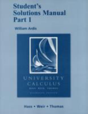 Book cover for Student Solutions Manual Part 1 for University Calculus