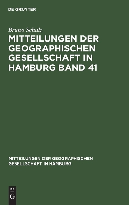 Book cover for Mitteilungen der Geographischen Gesellschaft in Hamburg Band 41