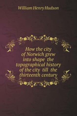 Cover of How the city of Norwich grew into shape the topographical history of the city till the thirteenth century