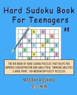 Book cover for Hard Sudoku Book For Teenagers #8