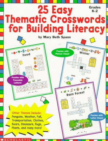 Book cover for 25 Easy Thematic Crosswords for Building (Unknown-Desc)