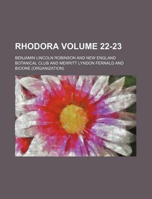 Book cover for Rhodora Volume 22-23