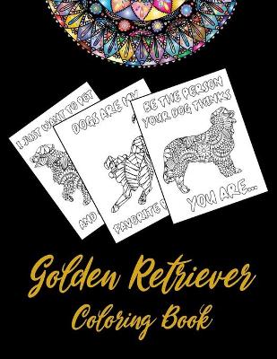 Book cover for Golden Retriever Coloring Book