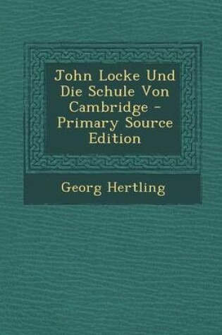 Cover of John Locke Und Die Schule Von Cambridge