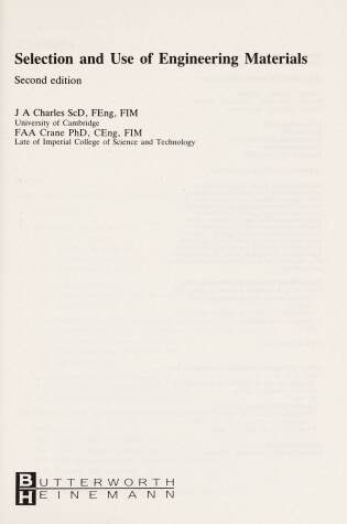 Cover of Selection and Use of Engineering Materials