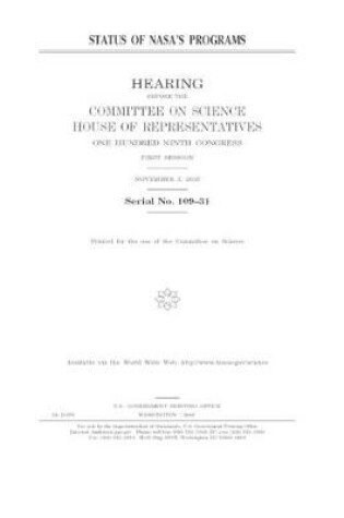 Cover of Status of NASA's programs