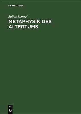 Book cover for Metaphysik Des Altertums