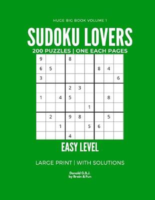 Book cover for Sudoku Lovers Huge Big Book Large Print Easy Level