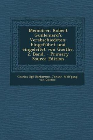 Cover of Memoiren Robert Guillemard's Verabschiedeten