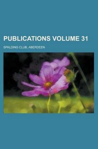 Cover of Publications Volume 31