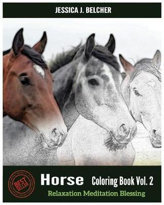 Cover of Horse Coloring Books Vol.2 for Relaxation Meditation Blessing