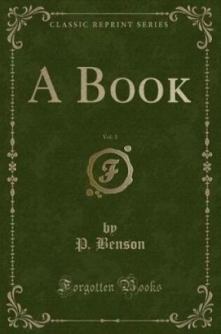 Cover of A Book, Vol. 1 (Classic Reprint)