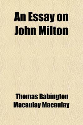 Book cover for An Essay on John Milton