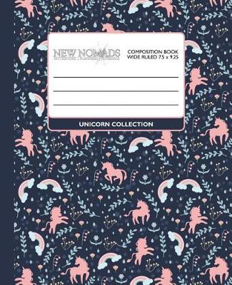 Book cover for Wide Ruled Composition Book - Unicorn Collection