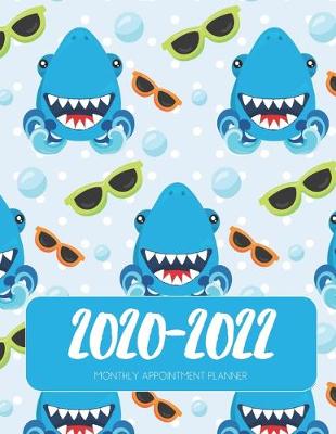 Book cover for 2020-2022 Three 3 Year Planner Sharks Monthly Calendar Gratitude Agenda Schedule Organizer