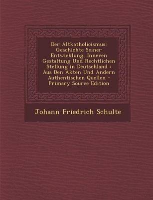 Book cover for Der Altkatholicismus