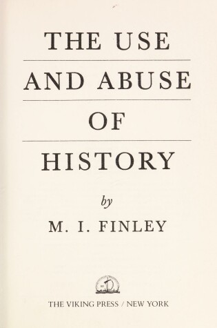 Cover of The Use and Abuse of History