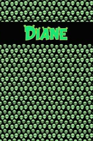 Cover of 120 Page Handwriting Practice Book with Green Alien Cover Diane