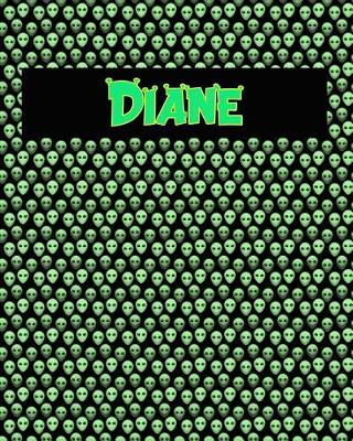 Book cover for 120 Page Handwriting Practice Book with Green Alien Cover Diane