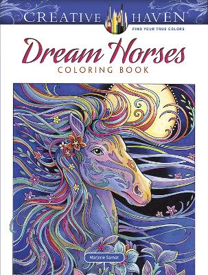 Book cover for Creative Haven Dream Horses Coloring Book