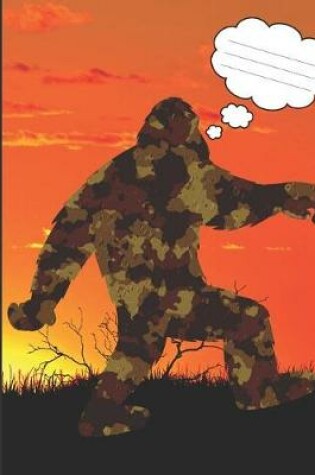 Cover of Camouflage Sasquatch Wide-ruled Lined School Blank Composition Notebook