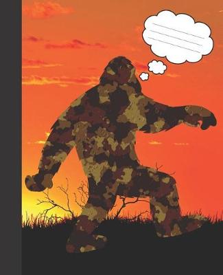 Book cover for Camouflage Sasquatch Wide-ruled Lined School Blank Composition Notebook