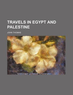 Book cover for Travels in Egypt and Palestine