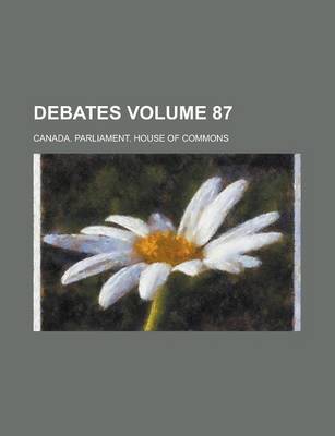 Book cover for Debates Volume 87