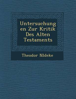 Book cover for Untersuchungen Zur Kritik Des Alten Testaments