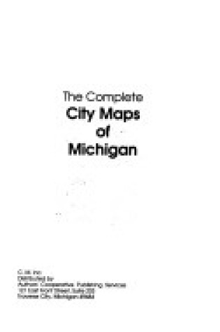 Cover of Complete City Maps of Michigan