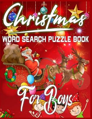 Book cover for Christmas Word Search Puzzle Book For Boys