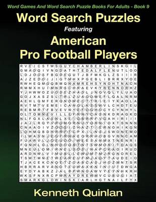 Book cover for Word Search Puzzles Featuring American Pro Football Players