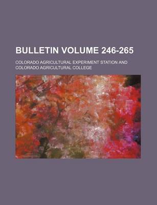 Book cover for Bulletin Volume 246-265