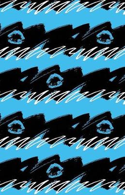 Book cover for Bullet Journal Blue Lips - Abstract Blue and Black Pattern