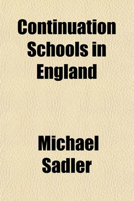 Book cover for Continuation Schools in England