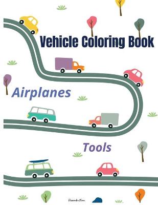 Book cover for Vehicle coloring book