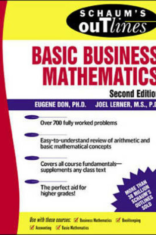 Cover of Schaum's Outline of Basic Business Mathematics