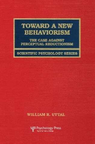 Cover of Toward A New Behaviorism