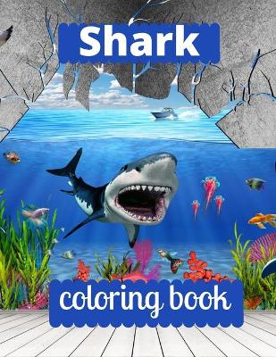 Book cover for Shark coloring book