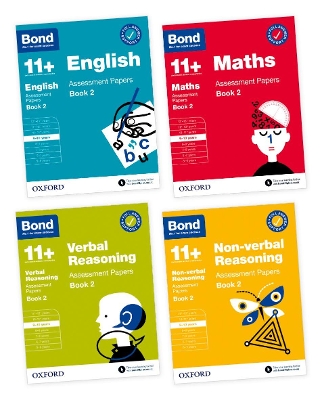 Book cover for 11+: Bond 11+ English, Maths, Verbal Reasoning, Non-verbal Reasoning: Assessment Papers Book 2: 9-10 Yrs Bundle