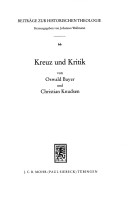 Cover of Kreuz Und Kritik