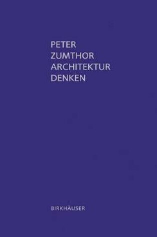 Cover of Architektur Denken